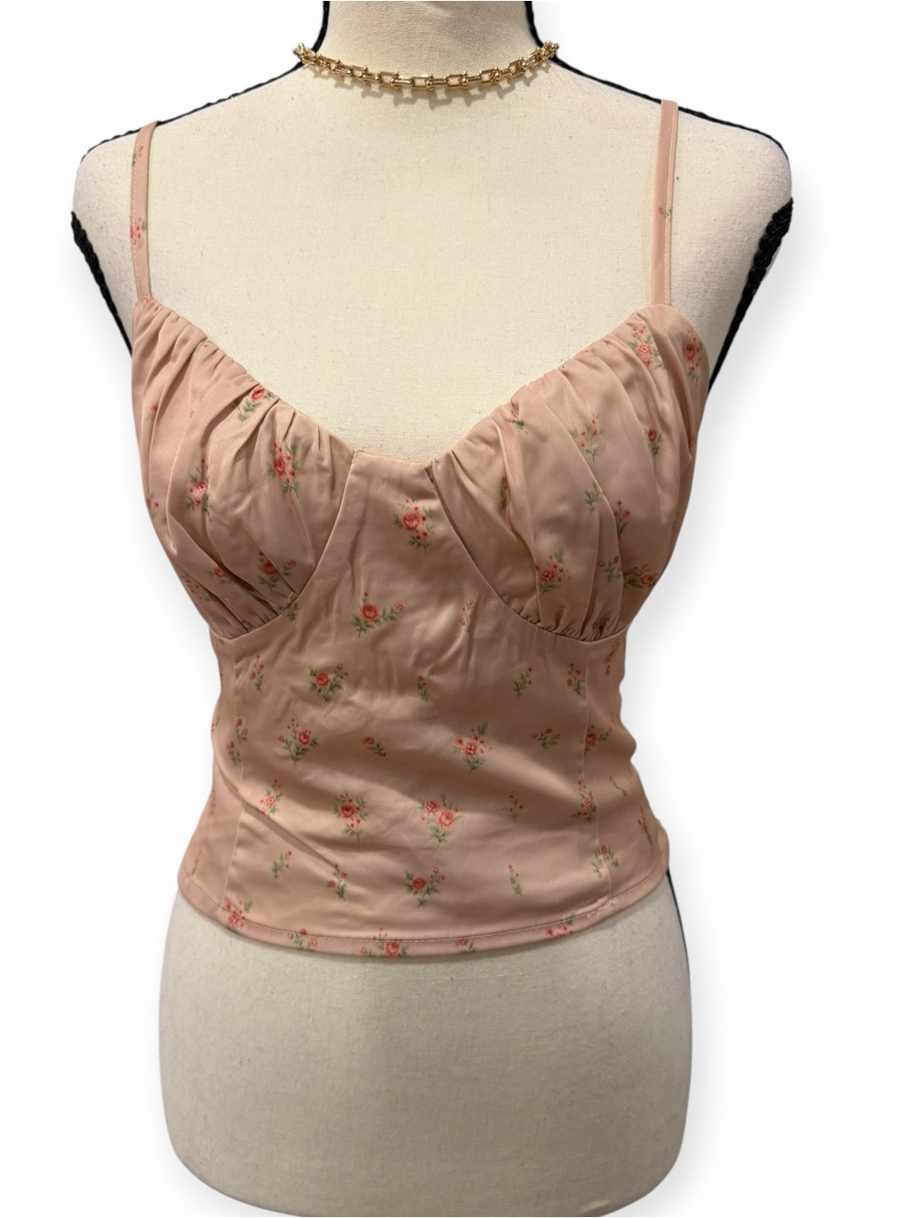 Le Lis Blush Pink Floral Bustier Cami